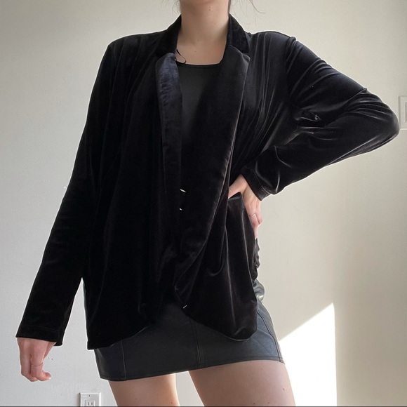 Black velvet blazer, SUZY SHIER - Picture 6 of 9